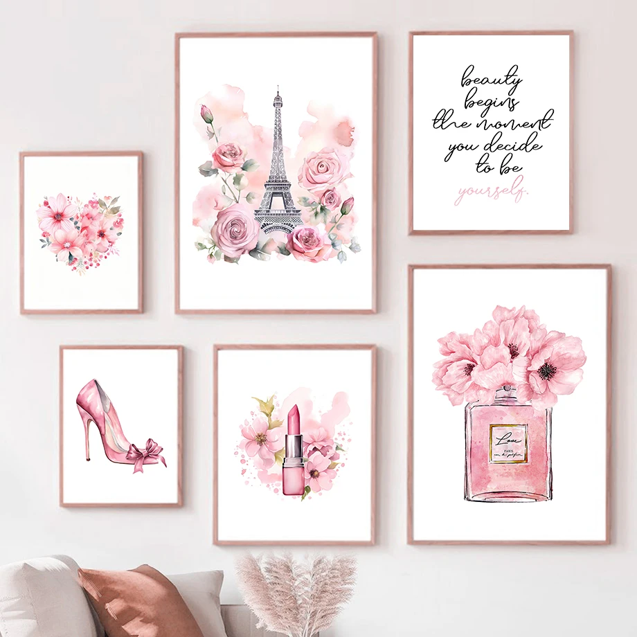 Home Fragrance Bottle - Poster Seni Mode Paris Lukisan Kanvas