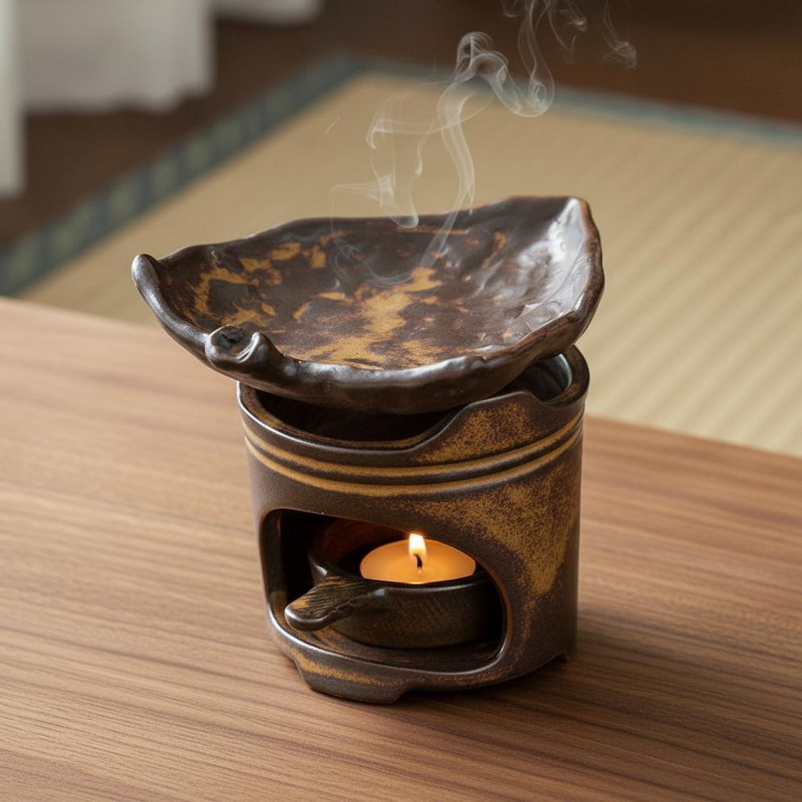 Ceramic Oil Burner - Pemanas Aroma Lilin Desain Terinspirasi Ketenangan,