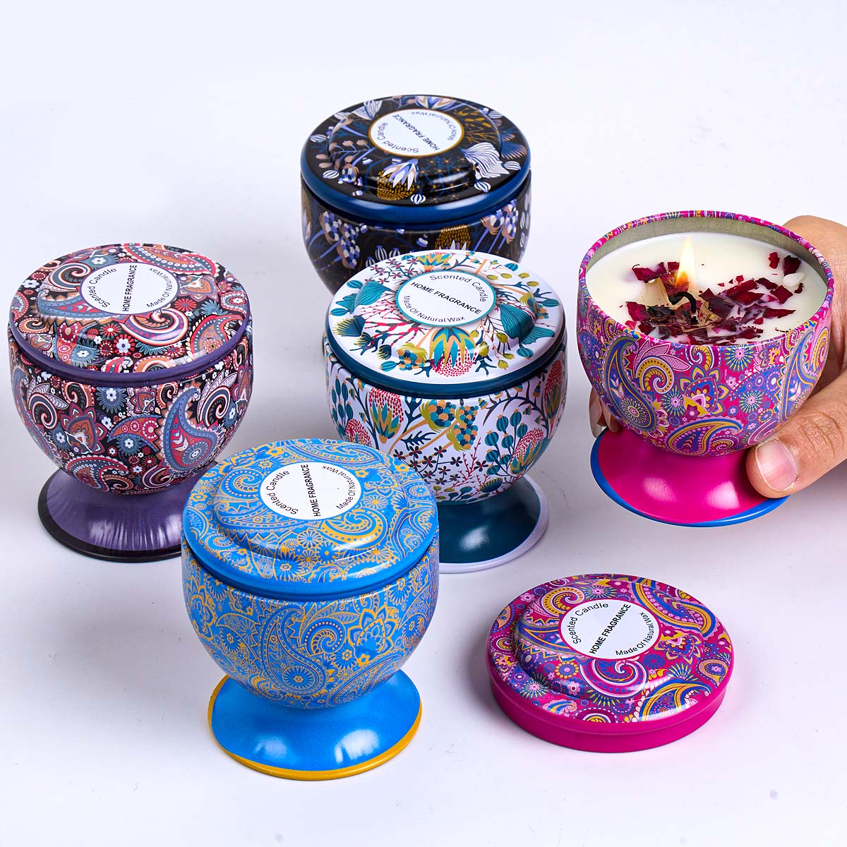 Home Fragrance Wax Melts - Kotak Lilin Aroma Bunga Goblet, Lilin