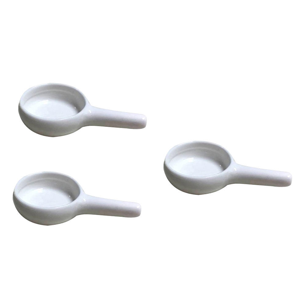 Ceramic Oil Burner - 3Pcs Sendok Keramik dengan Pegangan Halus,