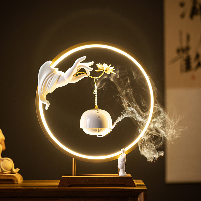Home Fragrance Incense - Pembakar Dupa Gantung 30cm dengan Lampu