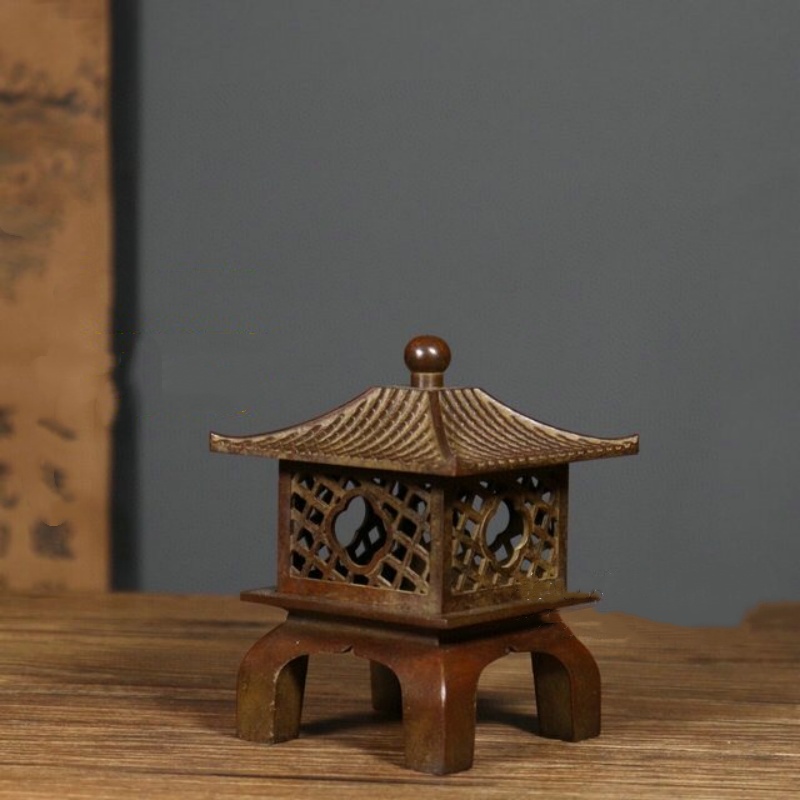 Home Fragrance Incense - Lampu istana antik berbahan tembaga berongga,