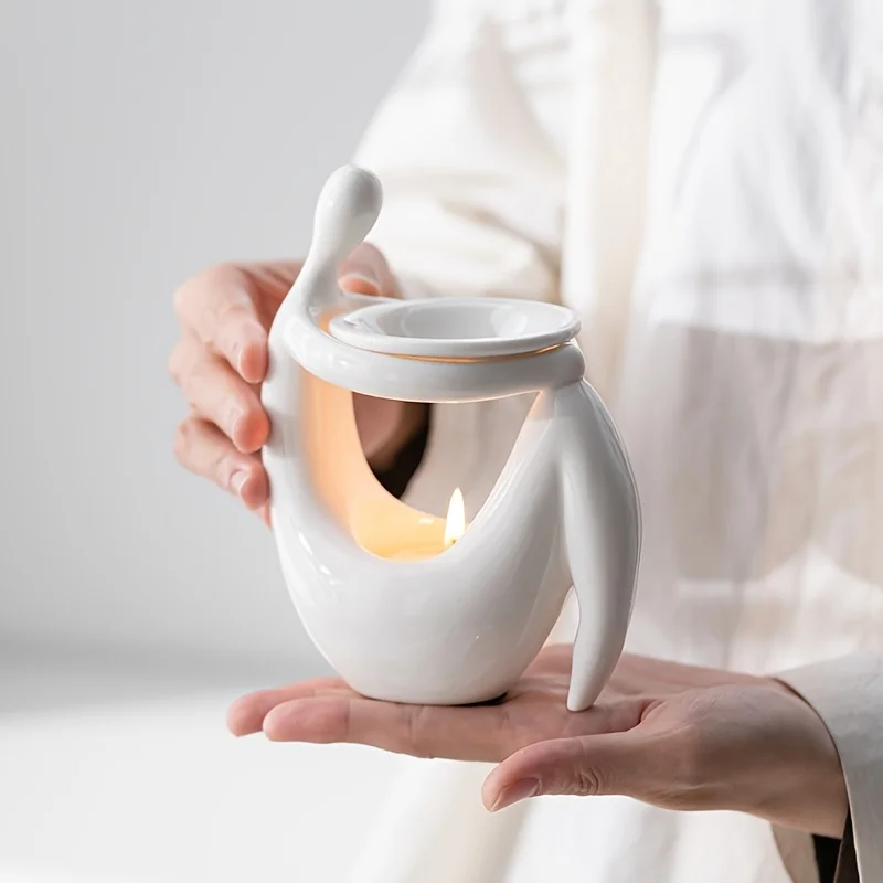 Pembakar Dupa Keramik Bentuk T - Home Fragrance Wax Melts ulasan dan harga
