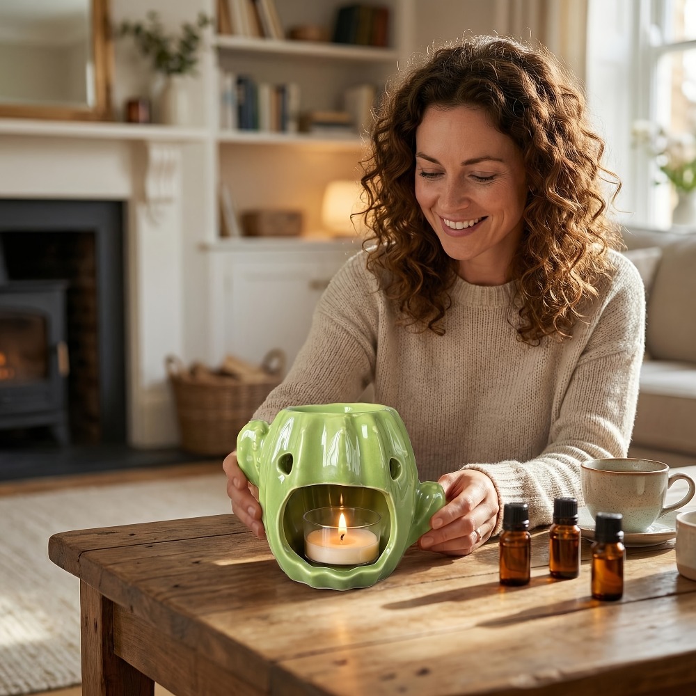 Pemanas Lilin Aromaterapi Bent - Ceramic Oil Burner ulasan dan harga