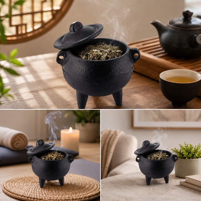 Pembakar Dupa Besi Cor Retro d - Home Fragrance Miniso ulasan dan harga